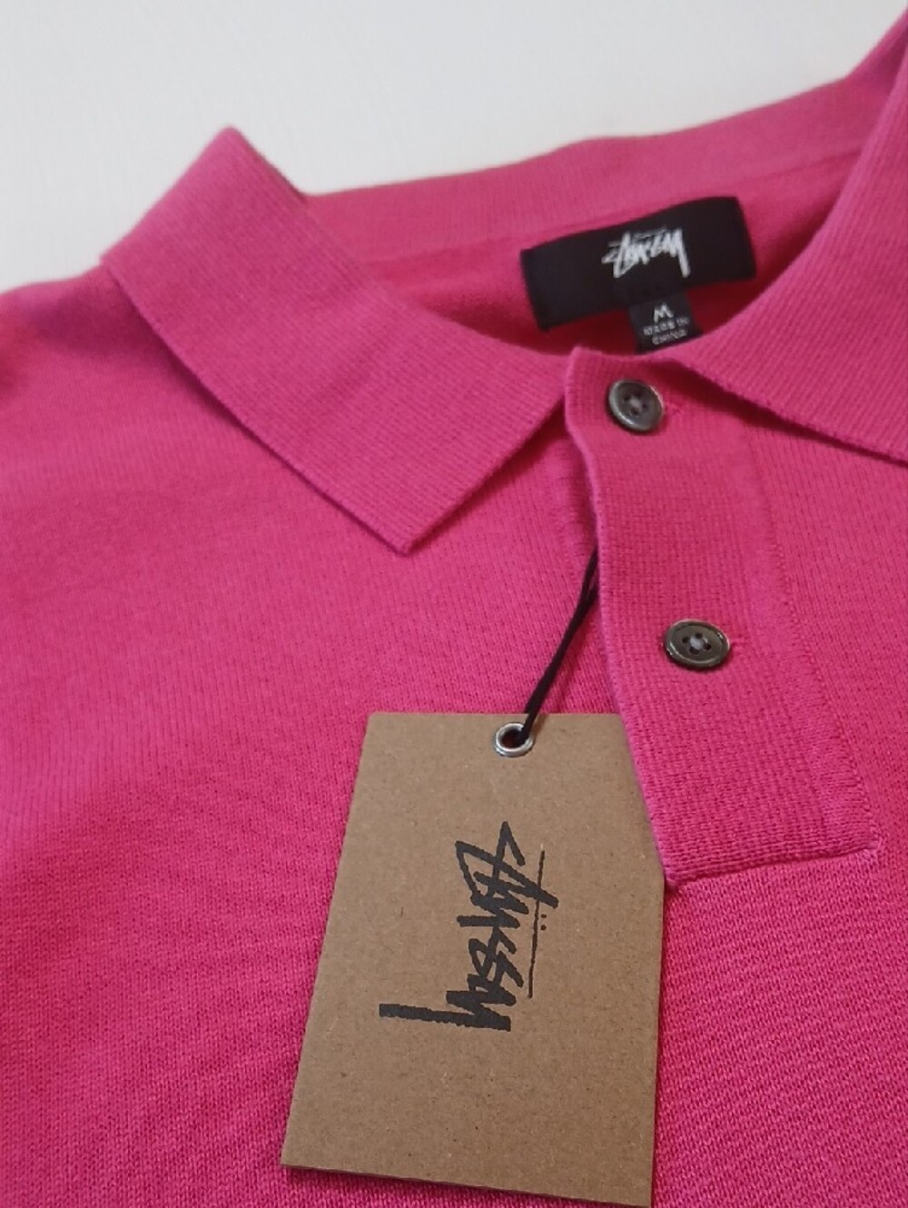 Stussy Men’s Hot Pink Polo Shirt - Picture 12 of 12